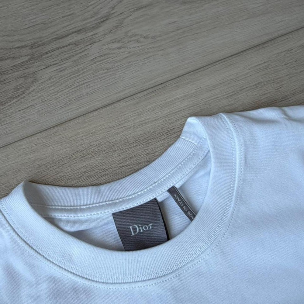 Dior Daisy Embroidery T-Shirt White Men’s Medium Luxury Cotton Tee - Picture 3 of 3